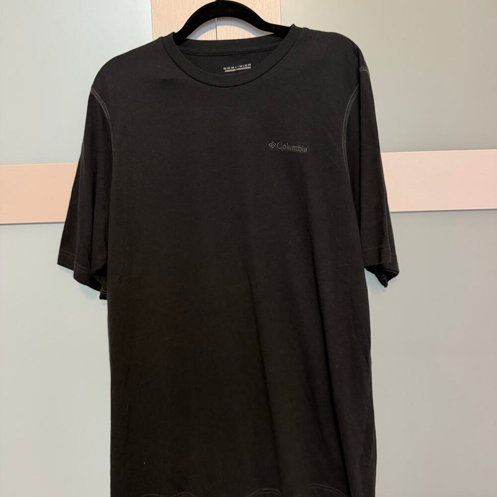Columbia Omni-Wick Black Performance T-Shirt Men’s Large Moisture Wicking